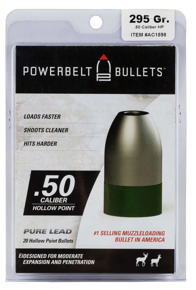 Ammunition Powerbelt Bullets Ready Series 50Caliber POWERBELT .50CAL 295GR LEAD BULLET • Model: Ready Series